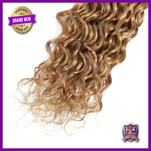 Brazilian Human Hair Extensions Water Wave Double Weft 14-18 Inch main image 5